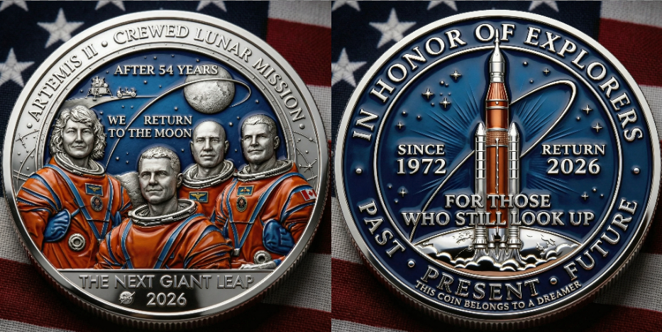🔥LAST DAY 49 % OFF🔥Artemis II • Heroic Achievement Commemorative Coin