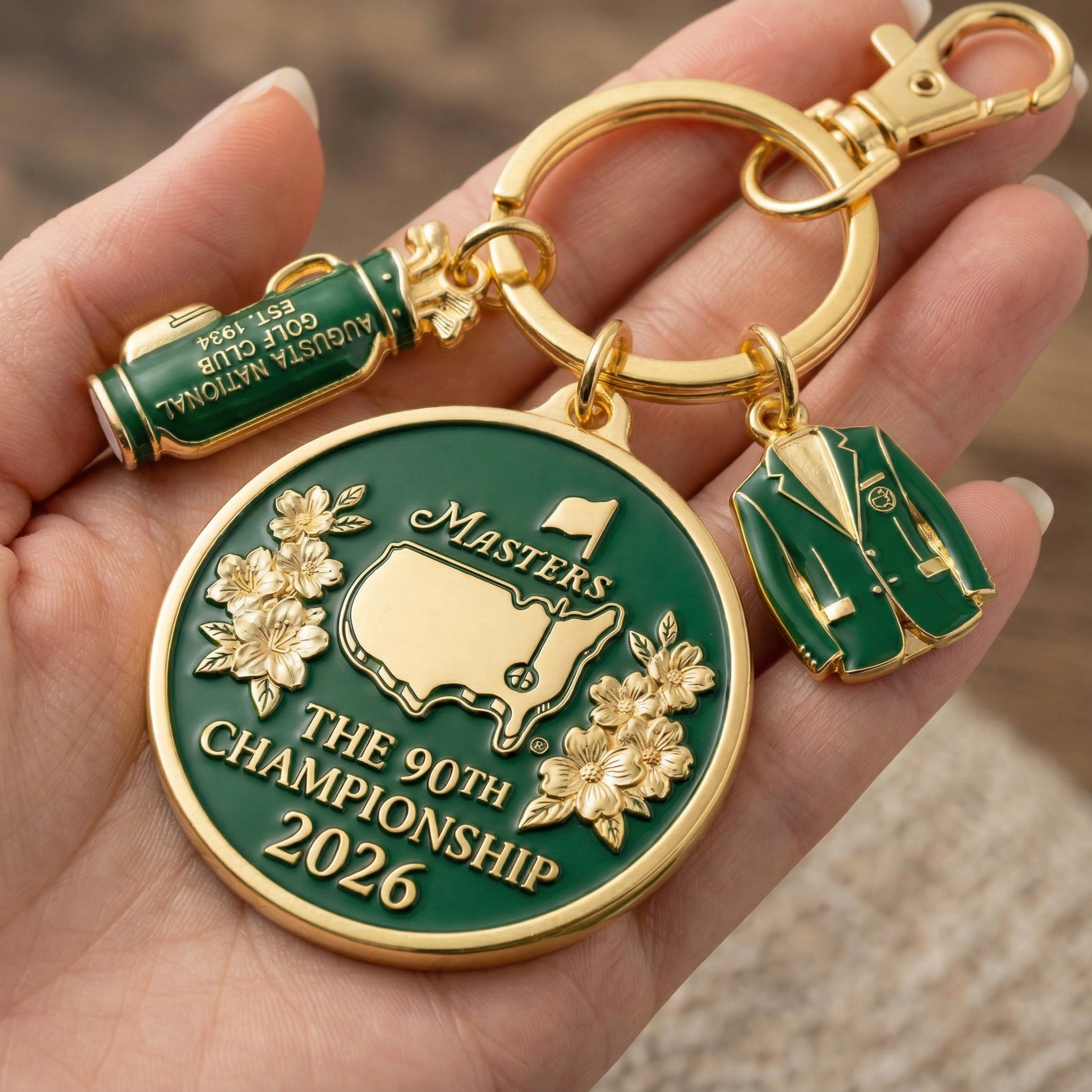 The 90th Masters Tournament Commemorative Keychain (2026 Edition)