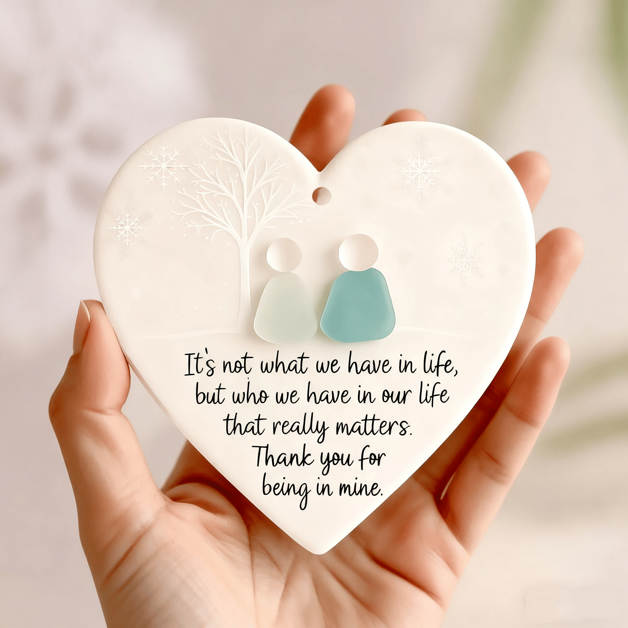 🌊Heart-Shaped Sea Glass Friendship Decor✨ Crafted by Hand💝🎁Perfect for Lovers, Family & Kids!