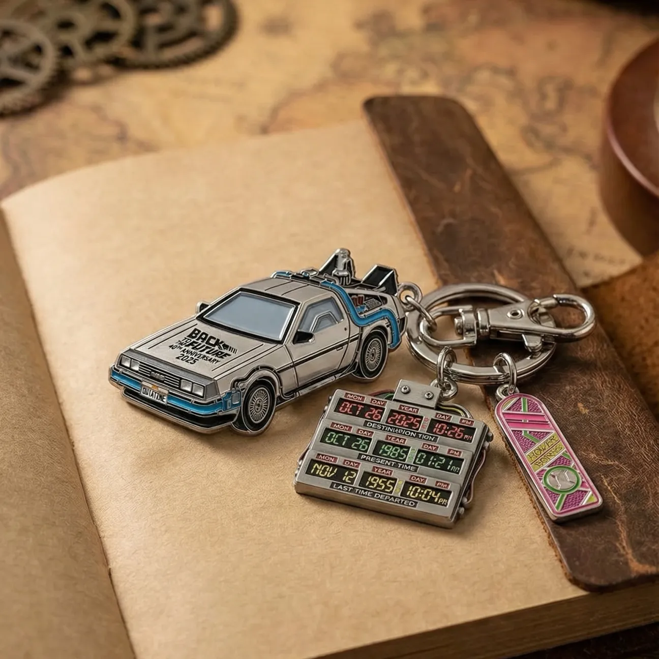 Back to the Future 40th Anniversary Keychain