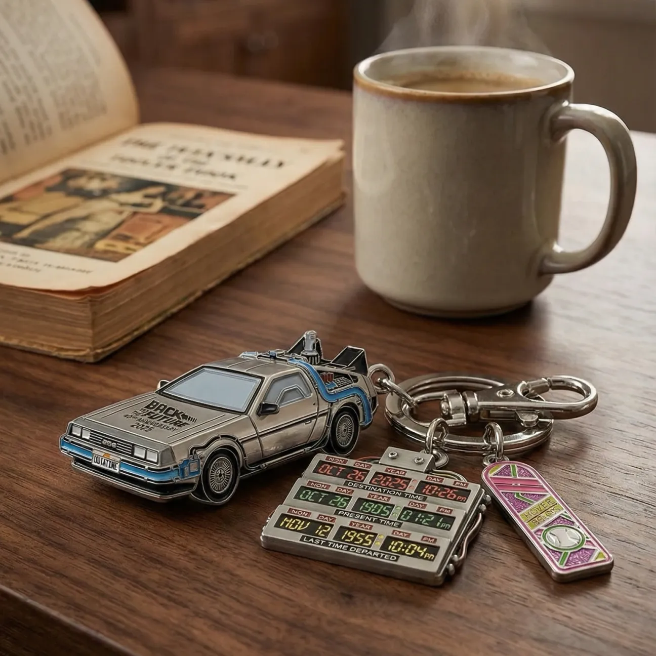 Back to the Future 40th Anniversary Keychain