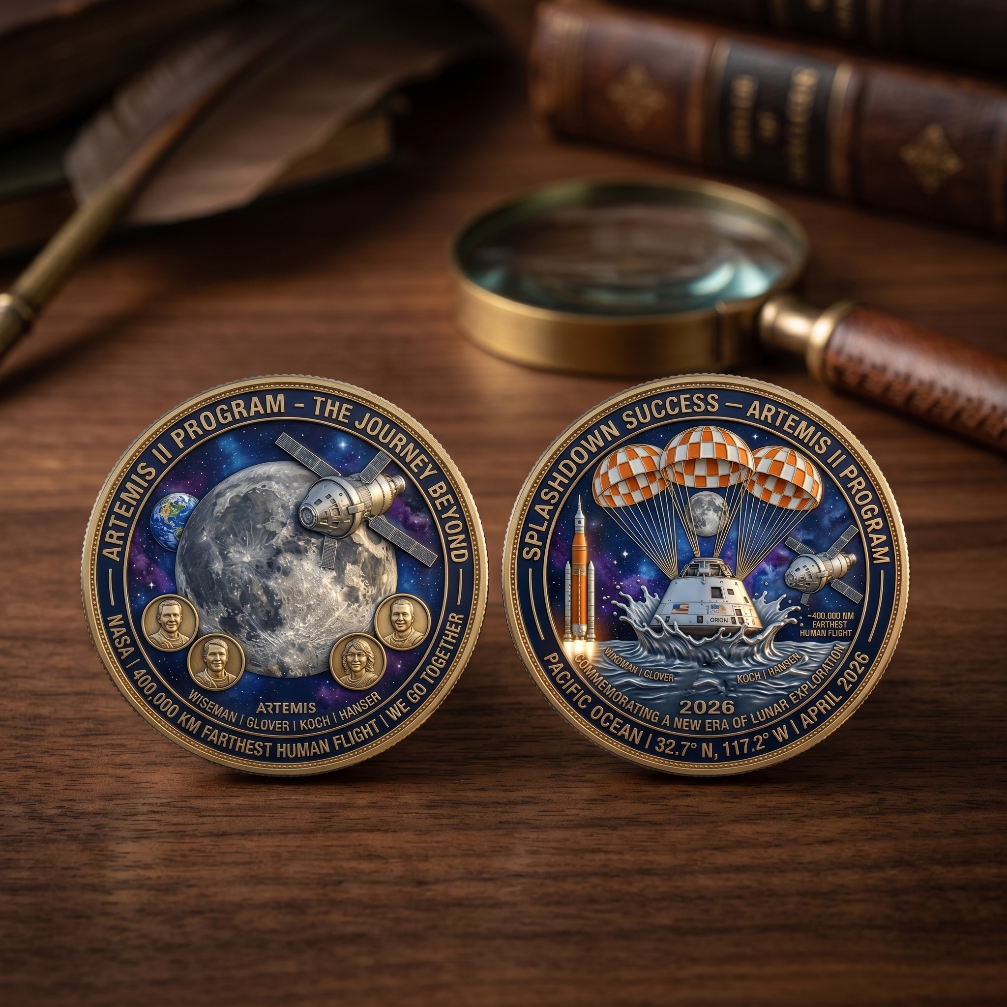 🔥LAST DAY 49 % OFF🔥The Artemis II "Crew of Four" Commemorative Deep Space Collector’s Coin