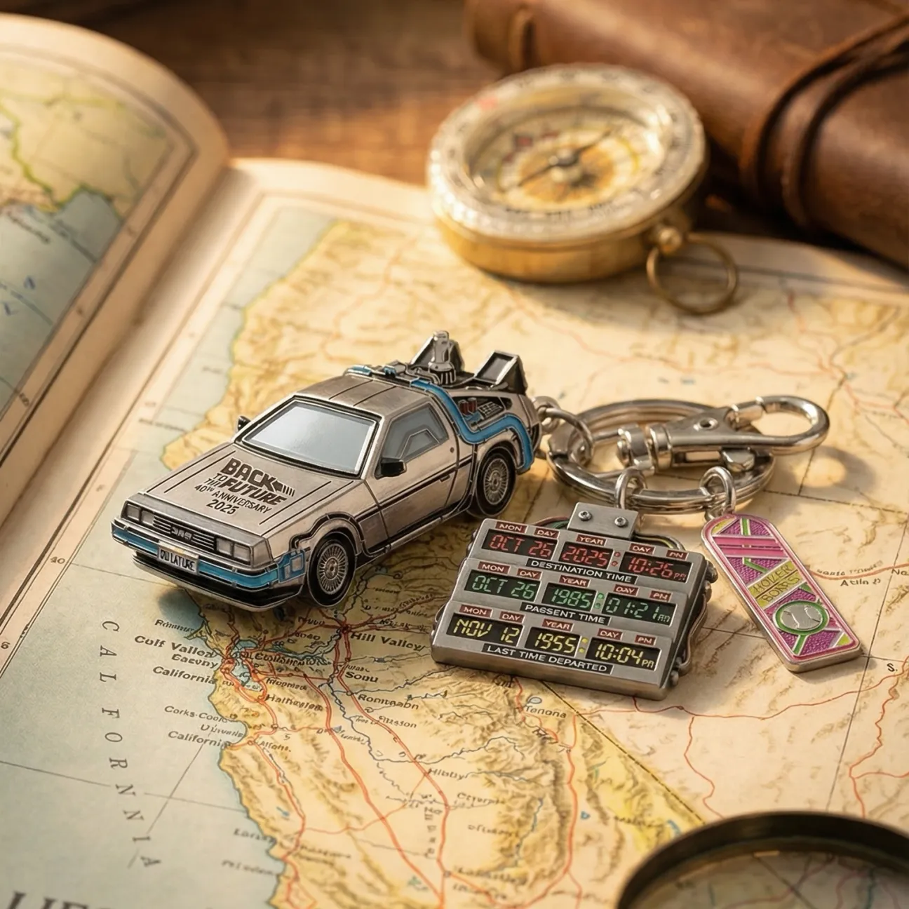 Back to the Future 40th Anniversary Keychain