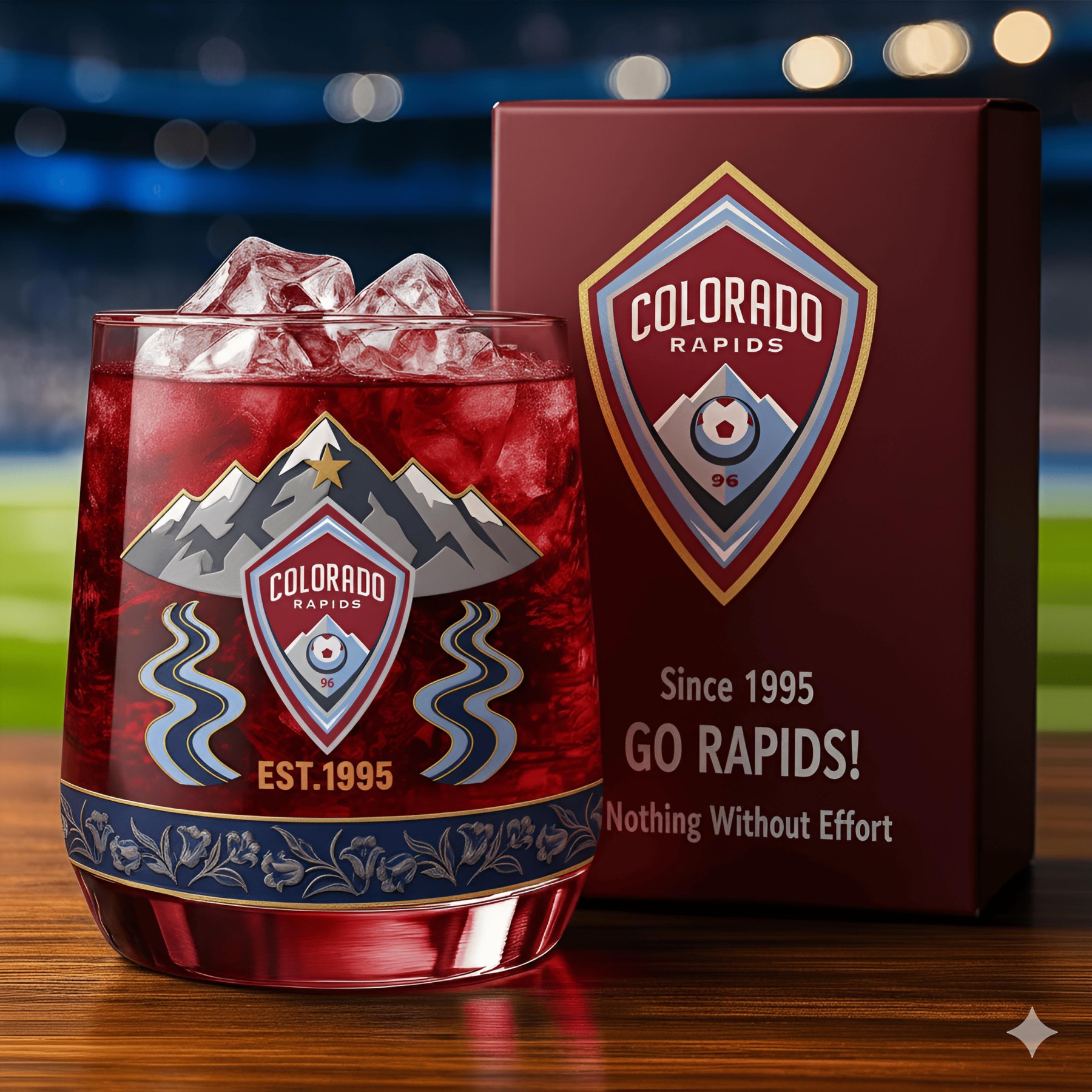 Colorado Rapids Whiskey Glass