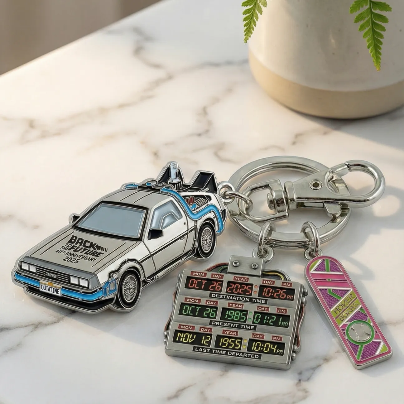 Back to the Future 40th Anniversary Keychain