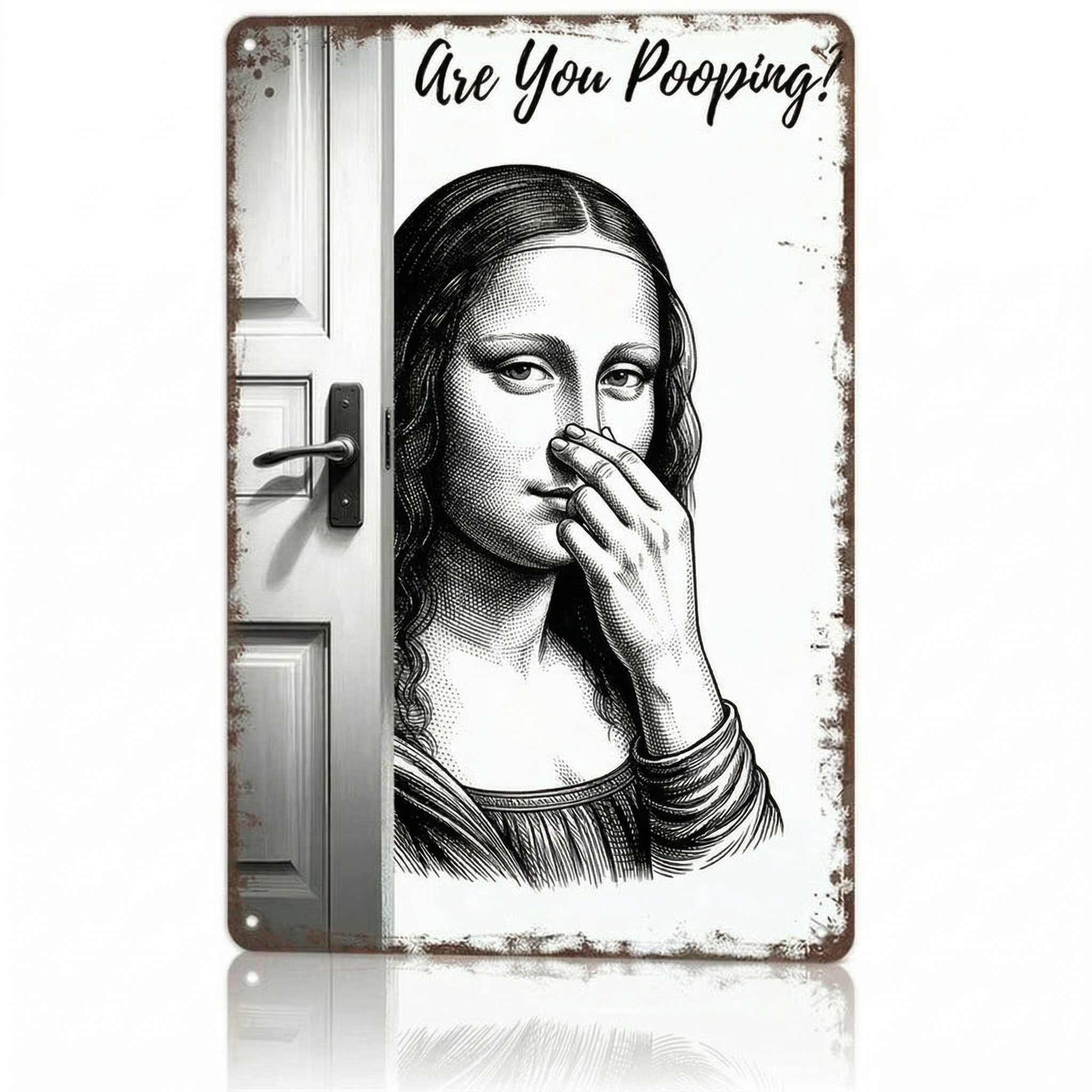 😂Funny Bathroom Metal Sign - Are You Pooping?