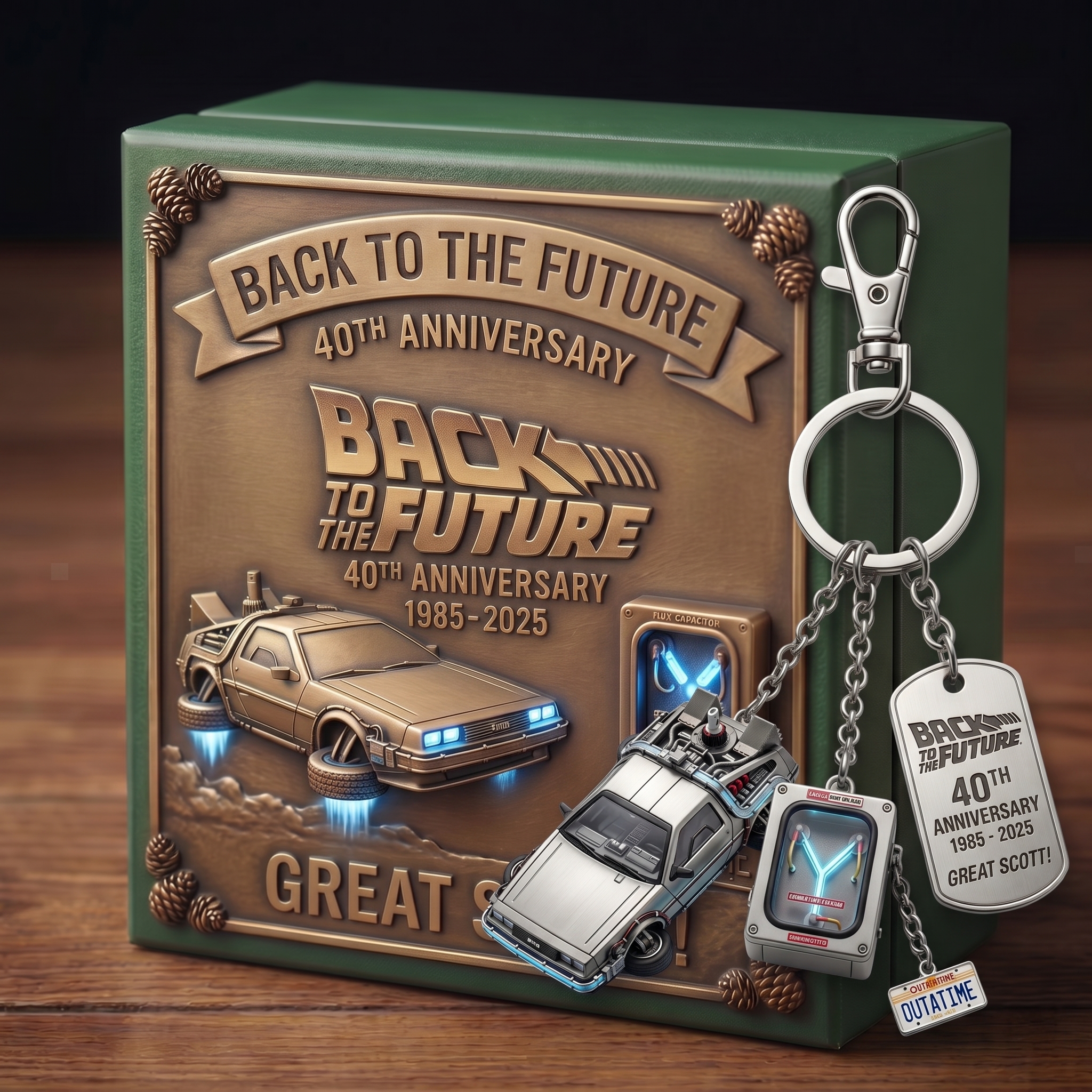 Back to the Future 40th Anniversary Keychain