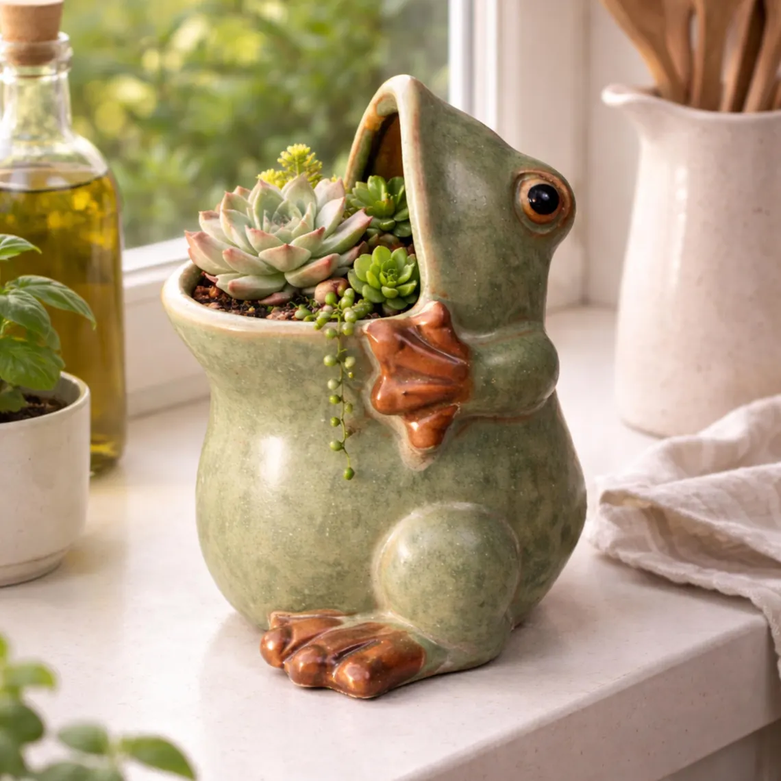 Cute Frog Planter
