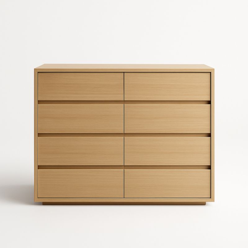 Commode en Bois de Chêne 8 Tiroirs