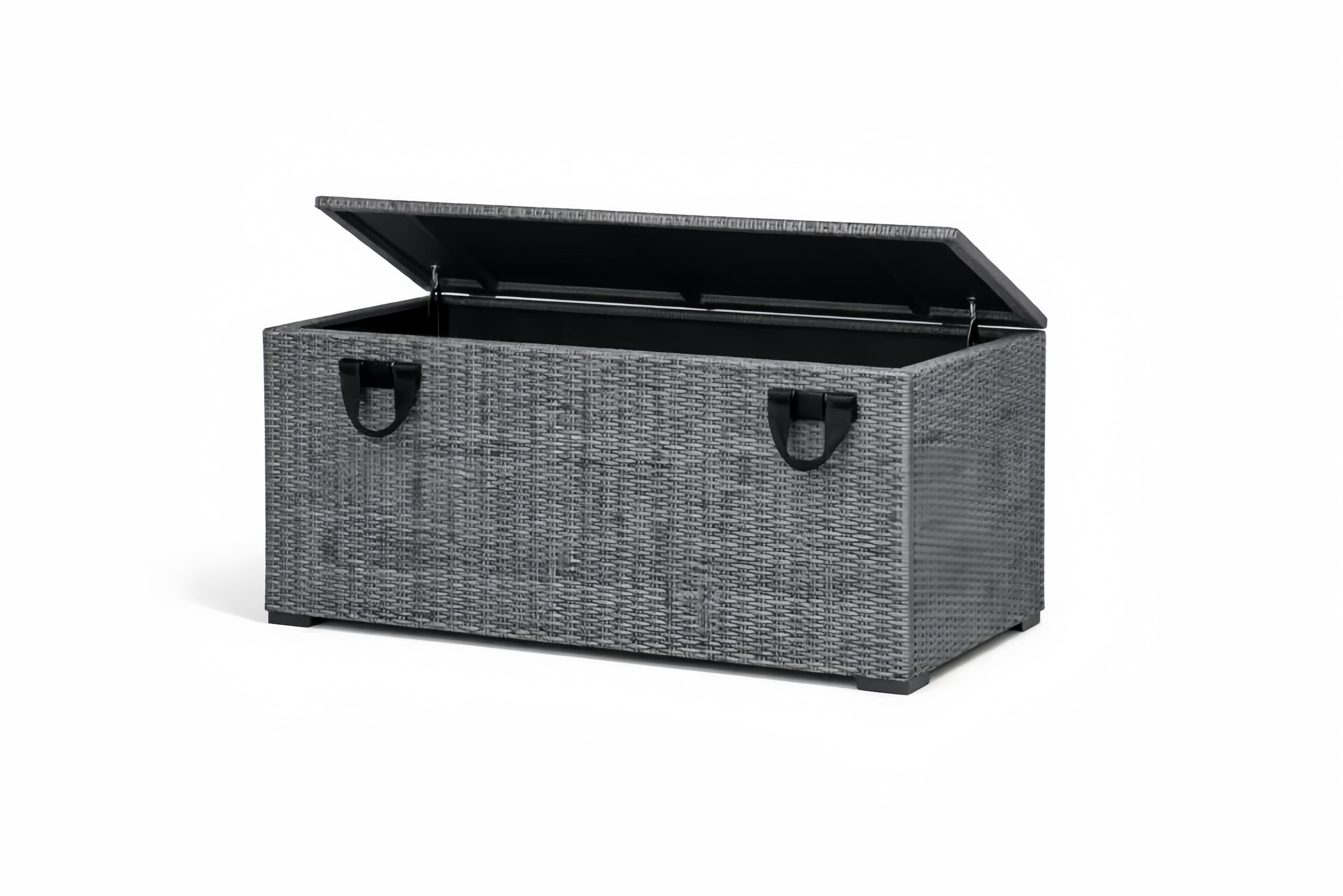 Contenitore da Giardino in Rattan Sintetico Grigio