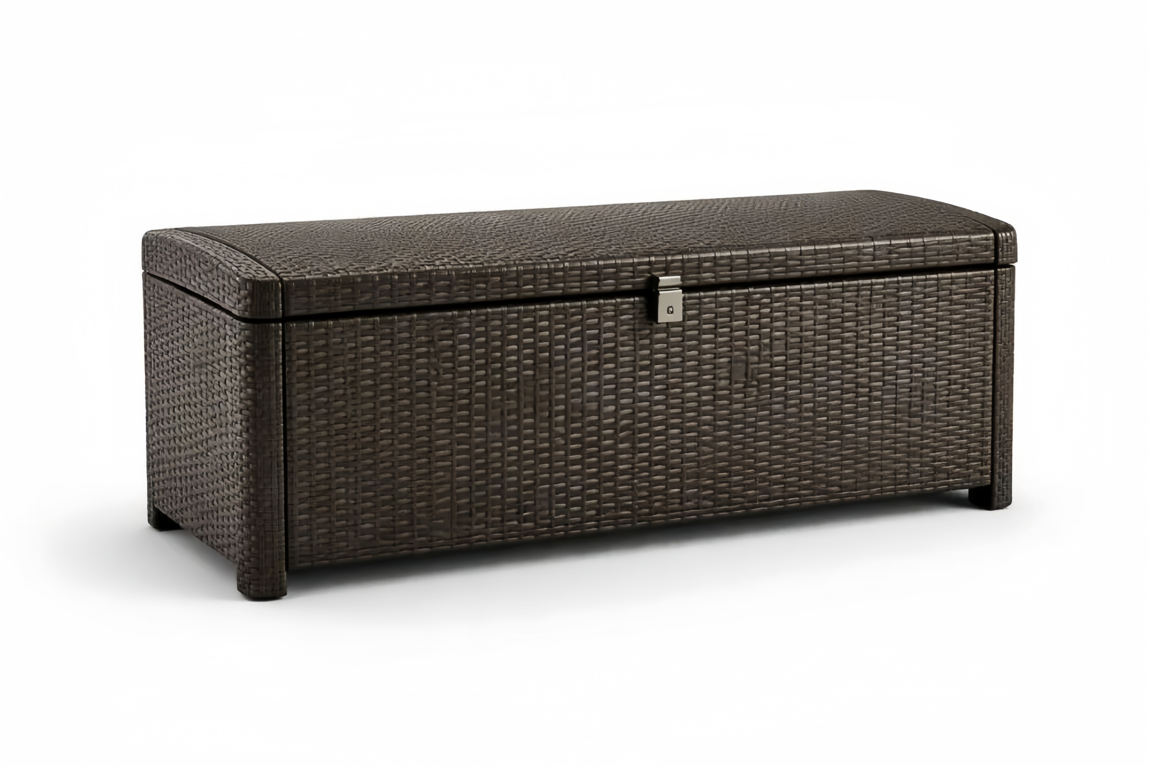 Contenitore da Esterno Marrone in Polipropilene Intrecciato 120x55x60 cm(Lu×L×H)