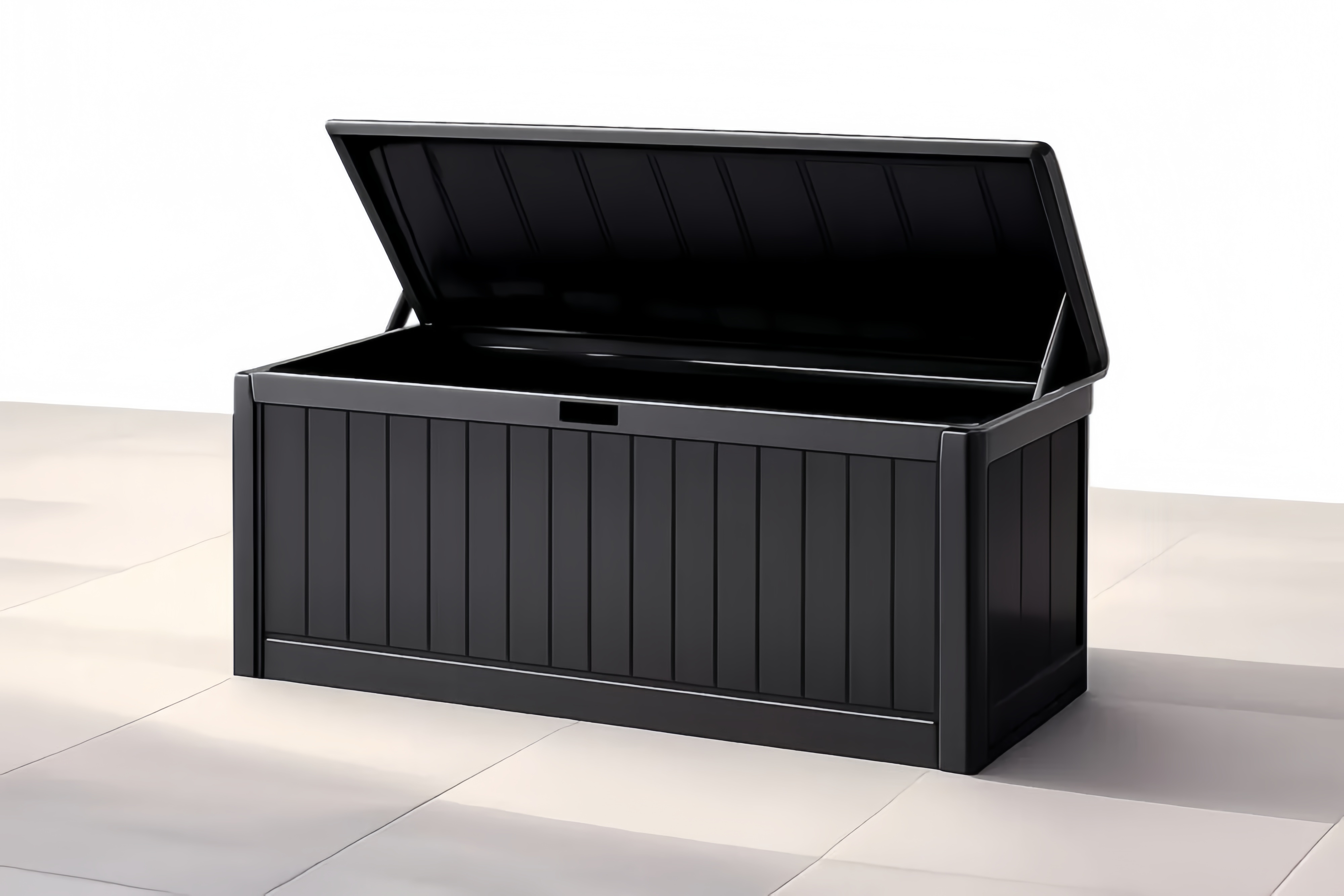 Cassapanca da Giardino in Polipropilene Nera