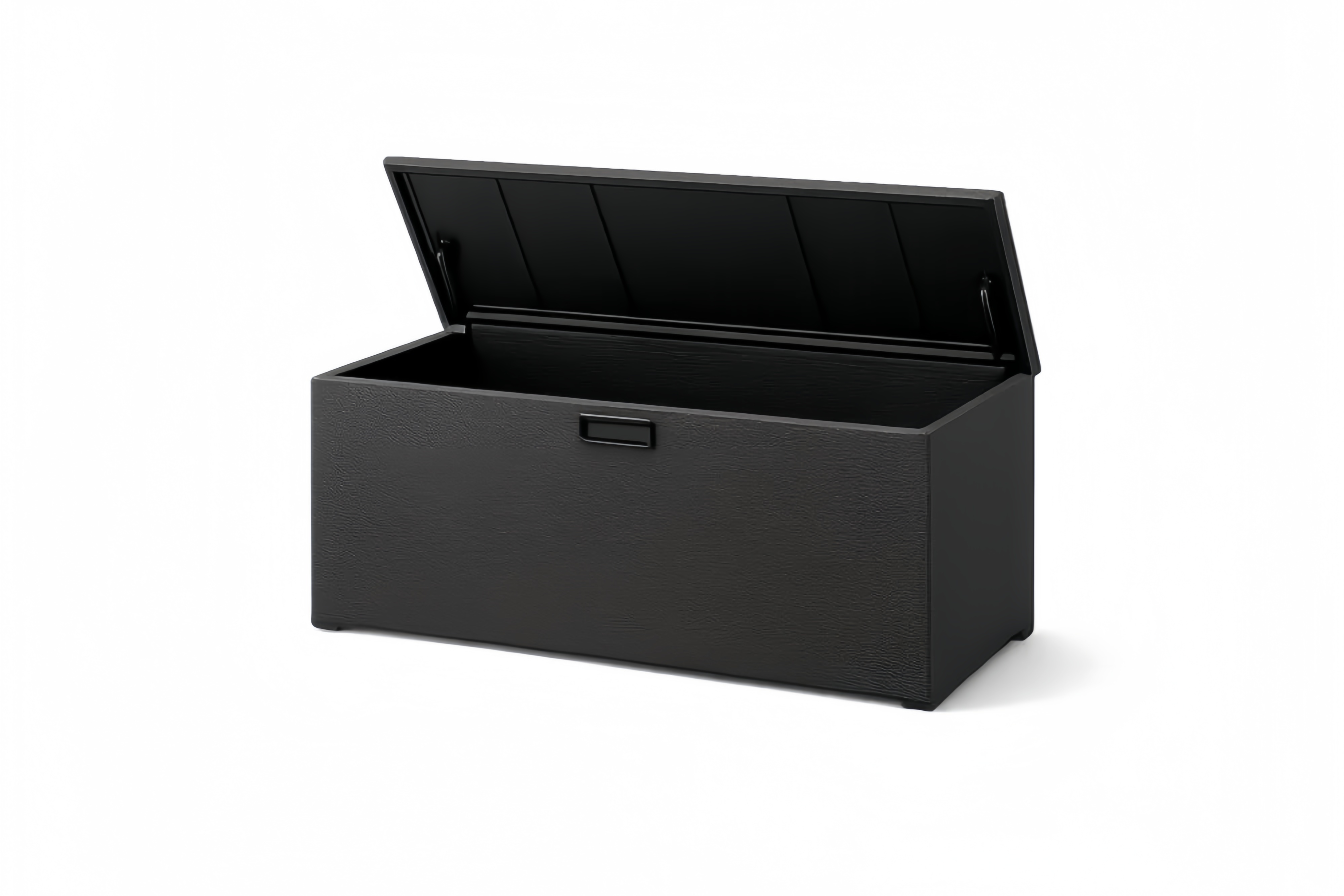 Baule da Giardino Rettangolare in Polipropilene Nero 120x56x63 cm(Lu×L×H)