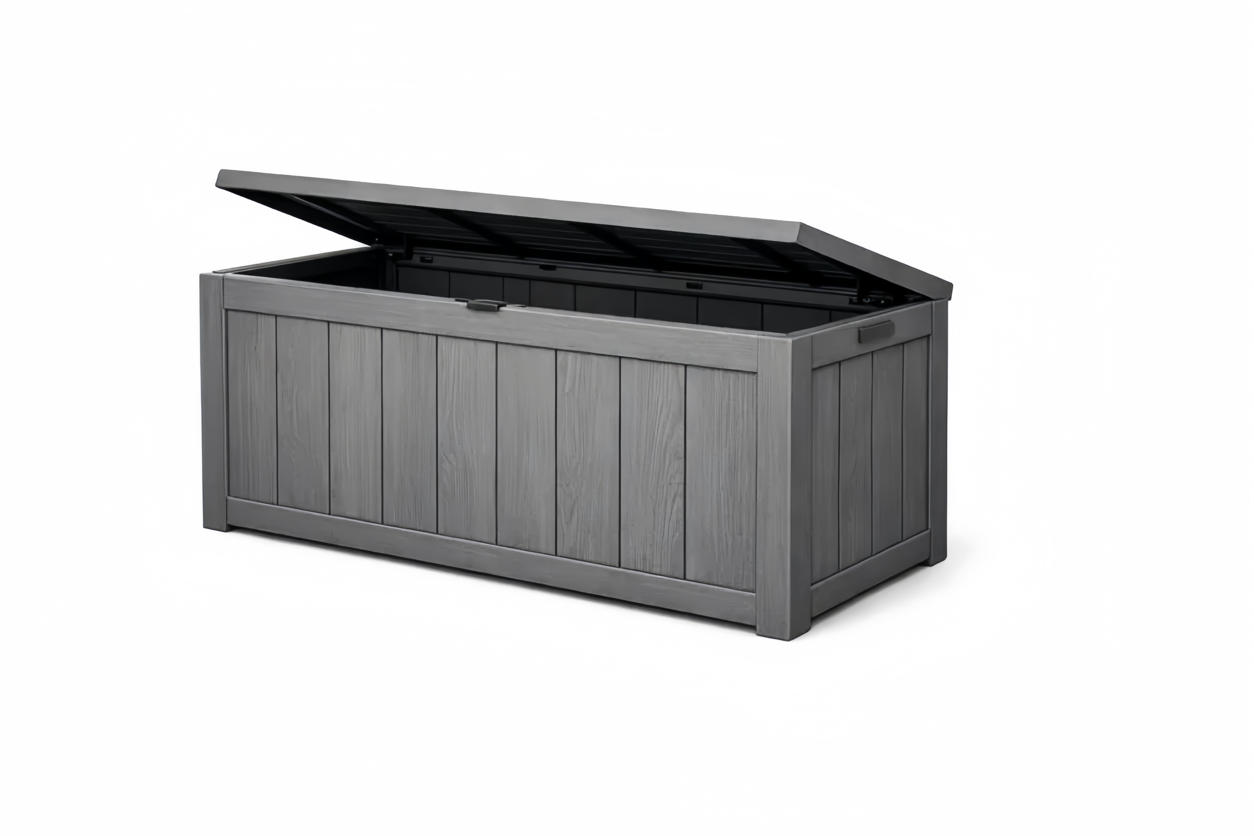 Cassapanca per Esterni Rettangolare in Polipropilene Grigio