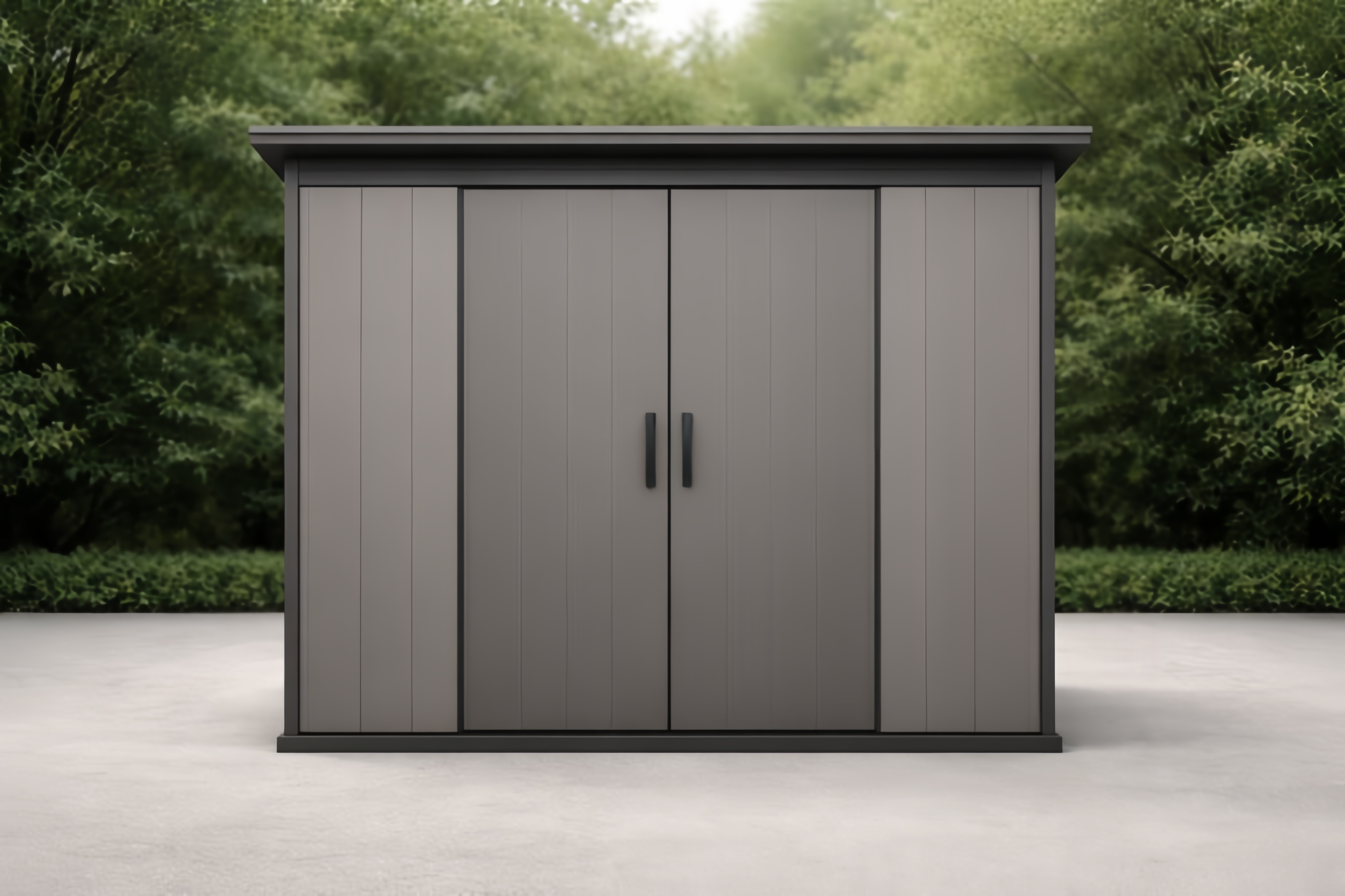 Capanno da Giardino in Polipropilene Grigio 216x191x220 cm