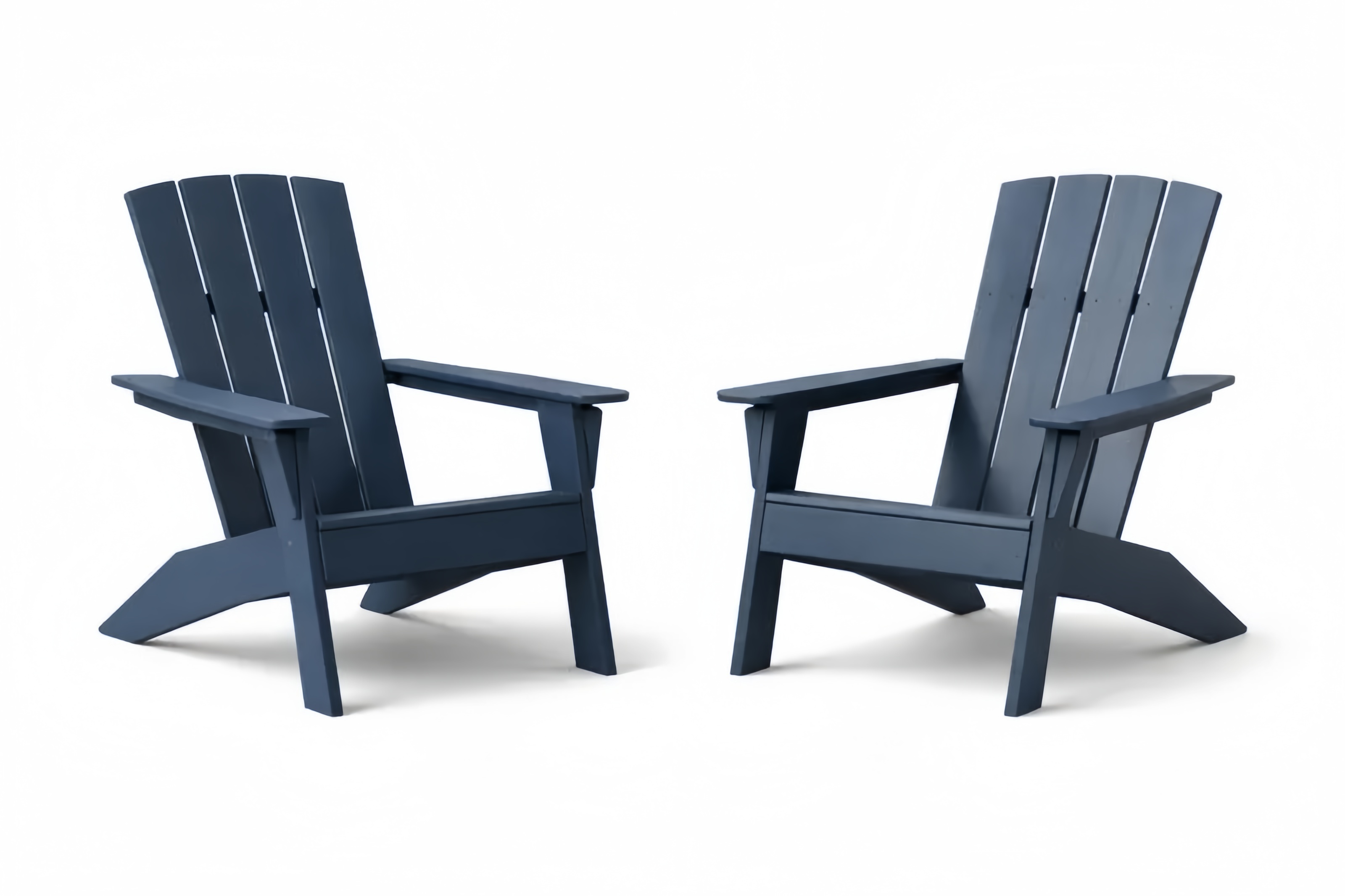 Set di sedie Adirondack in plastica blu, L 80 cm x P 88 cm x H 95 cm