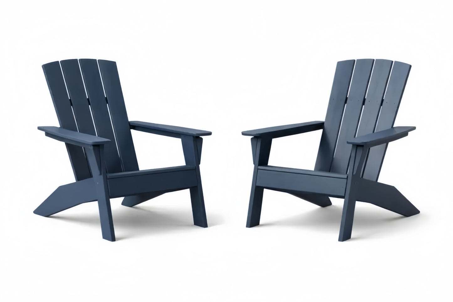 Set di sedie Adirondack in plastica blu, L 80 cm x P 88 cm x H 95 cm