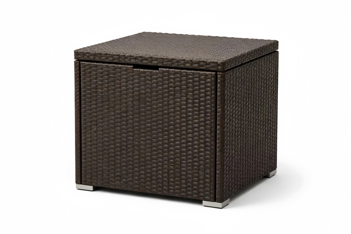 Contenitore da Esterno Quadrato in Rattan Sintetico Marrone