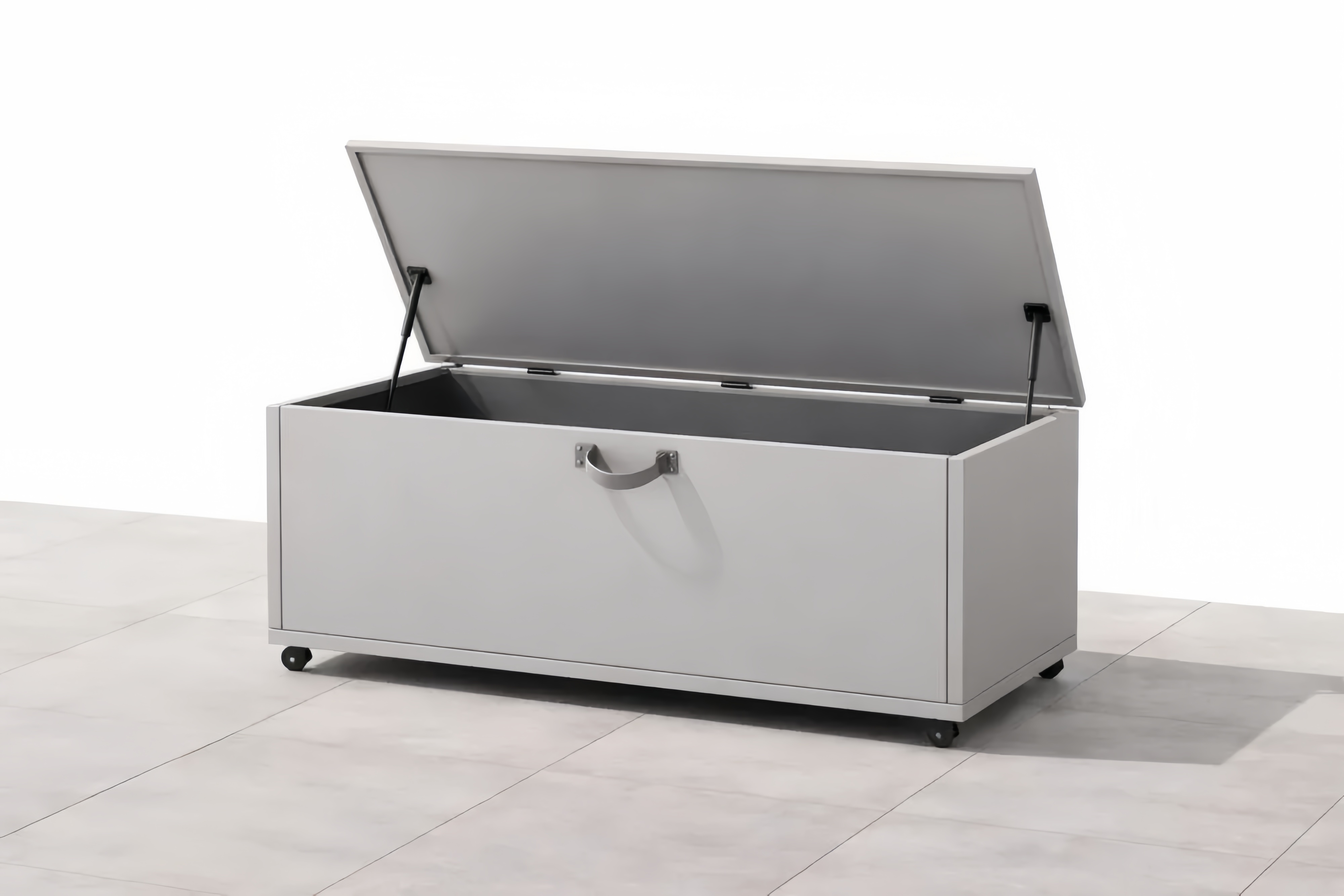 Contenitore da Esterno Grigio in Acciaio 120x50x60 cm(Lu×L×H)