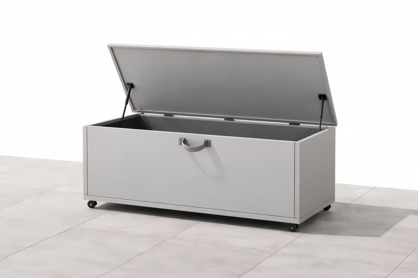 Contenitore da Esterno Grigio in Acciaio 120x50x60 cm(Lu×L×H)