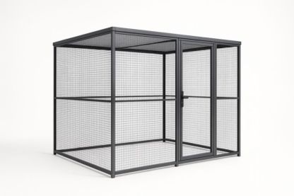 Volière en acier Noir 200x150x180 cm(L×l×H)