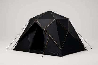 Tente géodésique extérieure en polyester noir