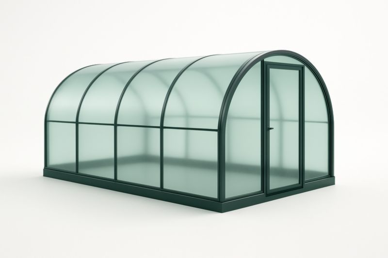 Serre en Polycarbonate Alvéolaire et Aluminium 4m x 2m x 2m(L×l×H)