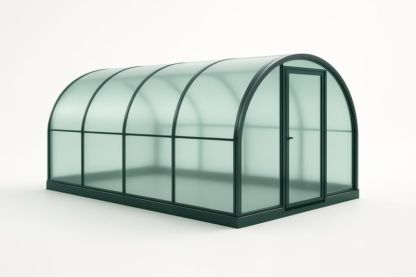 Serre en Polycarbonate Alvéolaire et Aluminium 4m x 2m x 2m(L×l×H)
