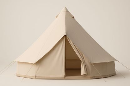 Tente en toile de coton beige conique