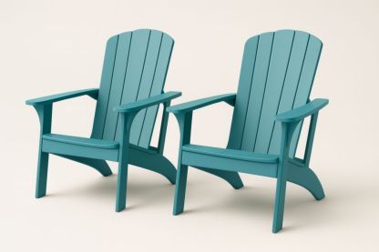 Set di Sedie Adirondack in Polipropilene Turchese-Casavellor