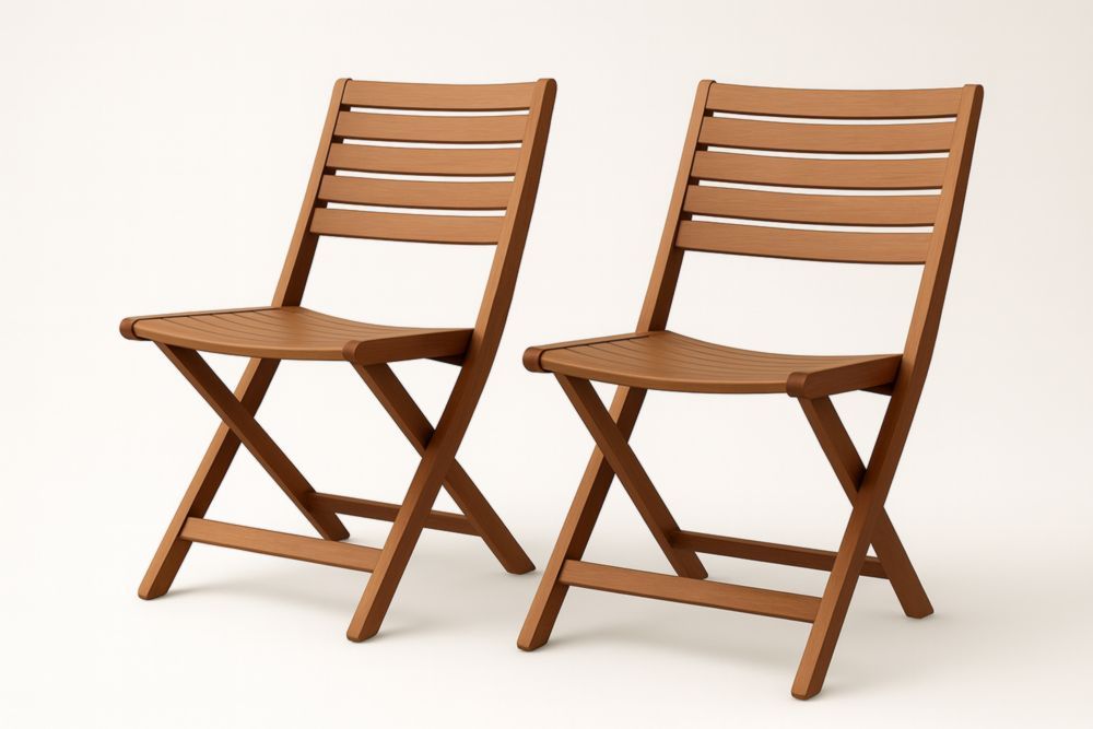 Set di 2 Sedie Pieghevoli in Legno Marrone-Lightanivo