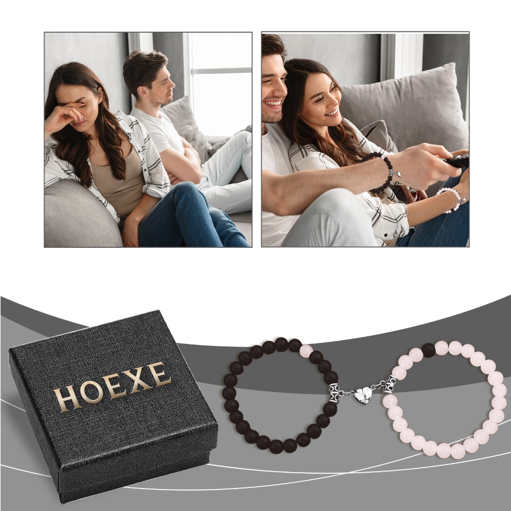 HOEXE Couple Link Bracelets – Durable & Comfortable Matching Wrist Accessories