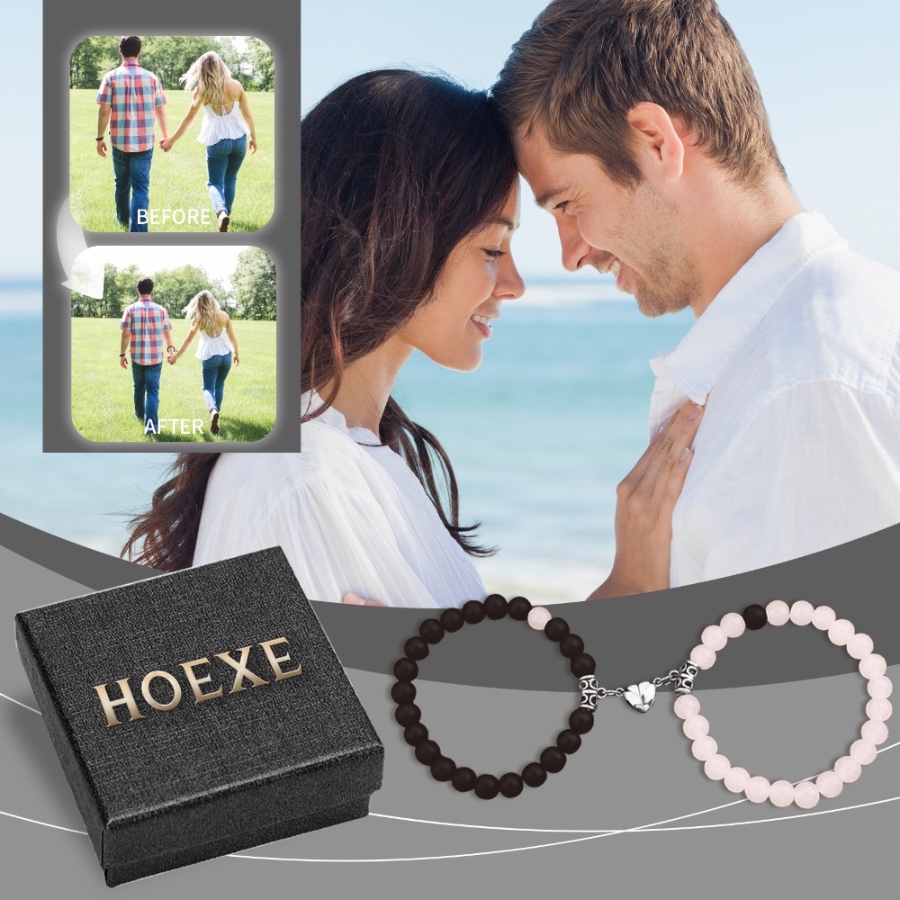 HOEXE Couple Link Bracelets – Durable & Comfortable Matching Wrist Accessories