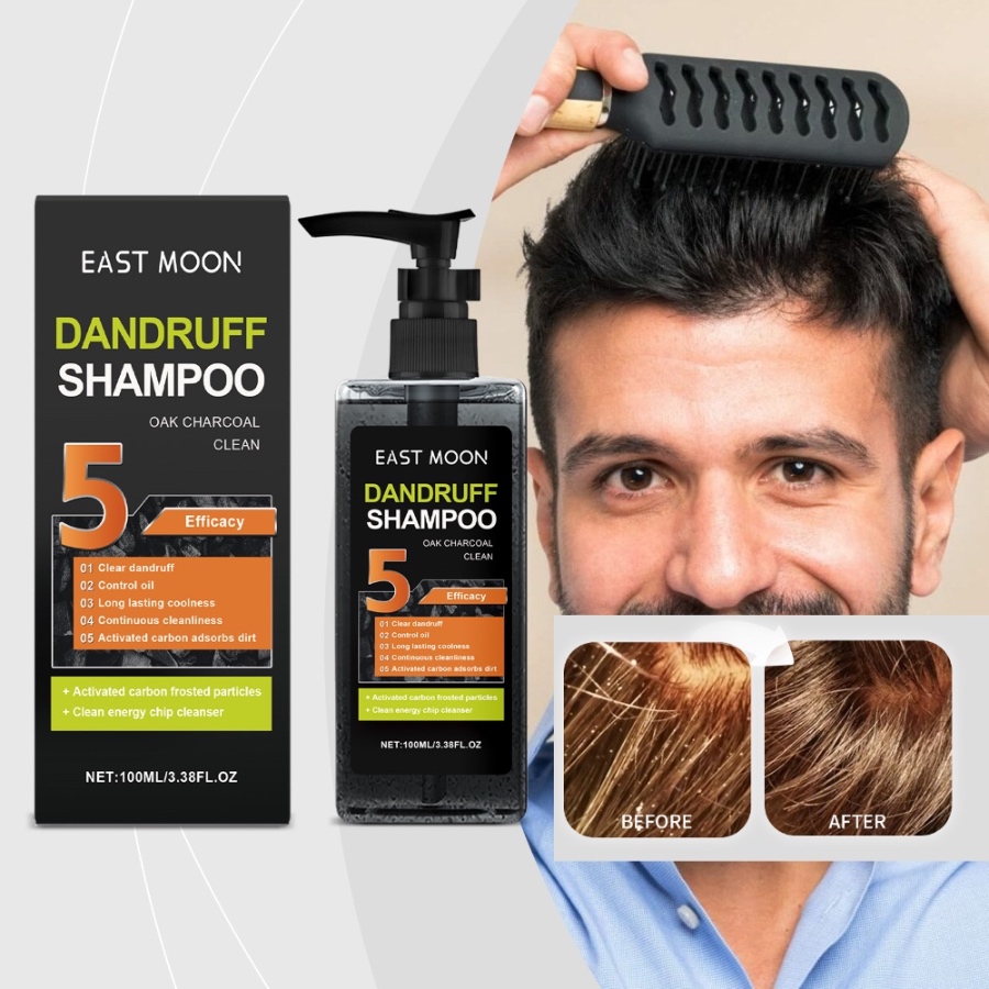East Moon Men’s Anti-Dandruff Shampoo – Oak Charcoal Deep Cleansing & Oil Control-EasyMall