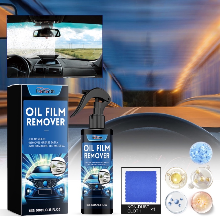 Homonth Windshield Glass Cleaner – Removes Dust, Stains & Oil Film