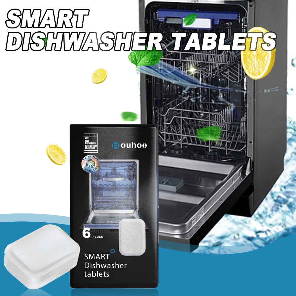 OUHOE Dishwasher Cleaning Tablets – Removes Grease, Stains & Odors for Kitchen & Home