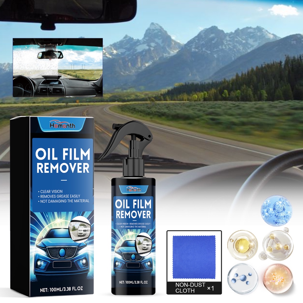 Homonth Windshield Glass Cleaner – Removes Dust, Stains & Oil Film