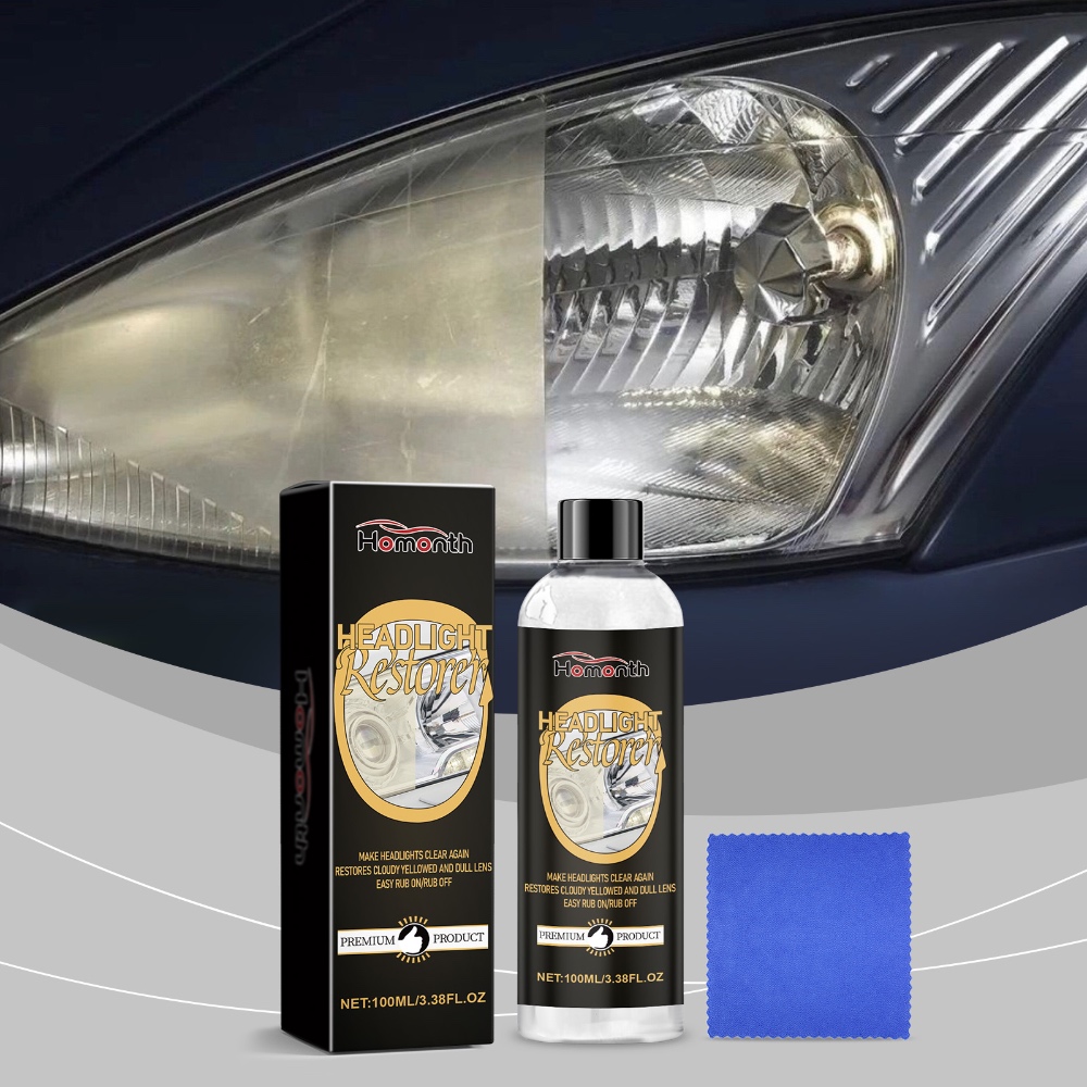 Homonth Car Headlight Restoration & Polishing Kit – Renovation, Coating & Brightening Care