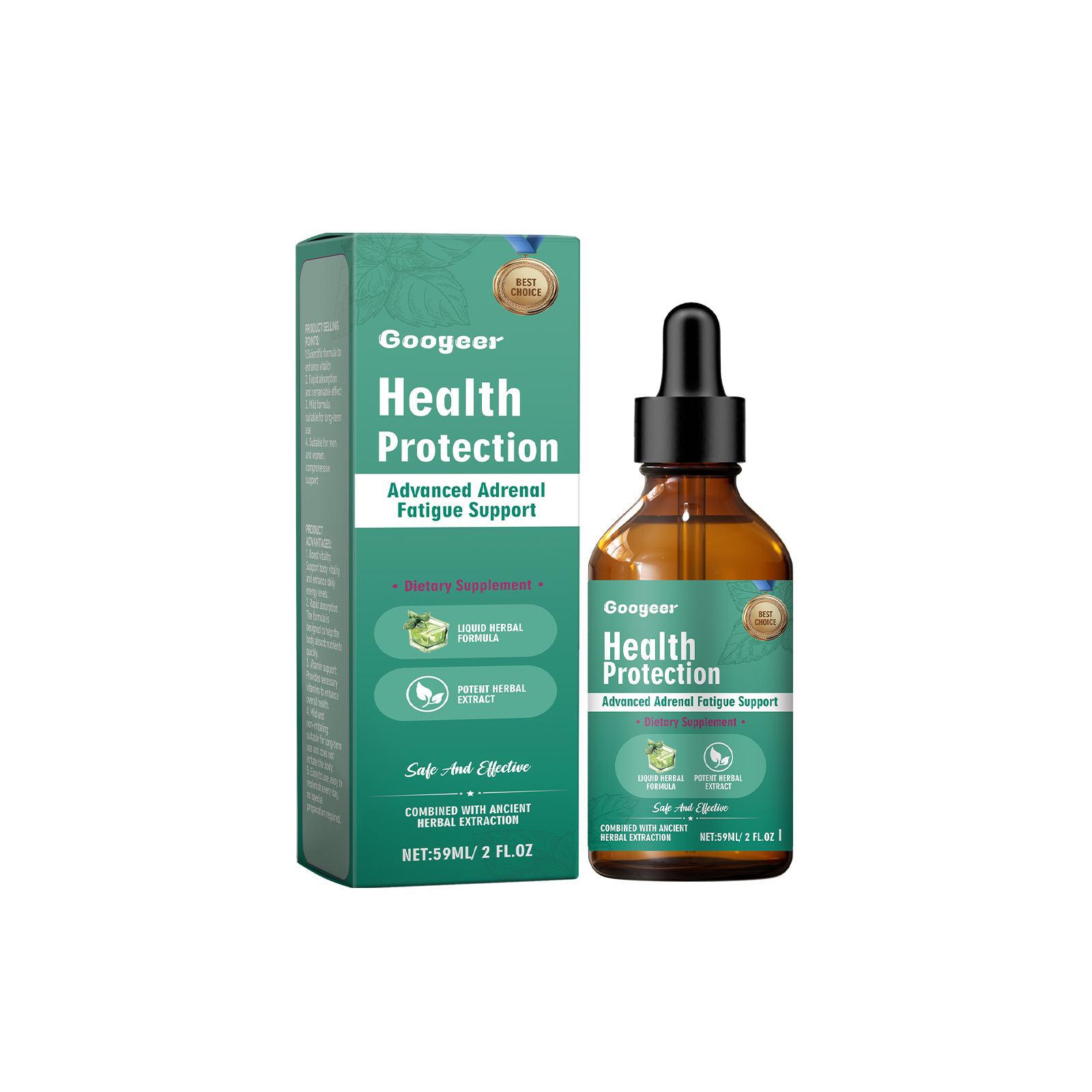 Googeer Adrenal Support Supplement – Dietary Supplement for Daily Wellness-EasyMall