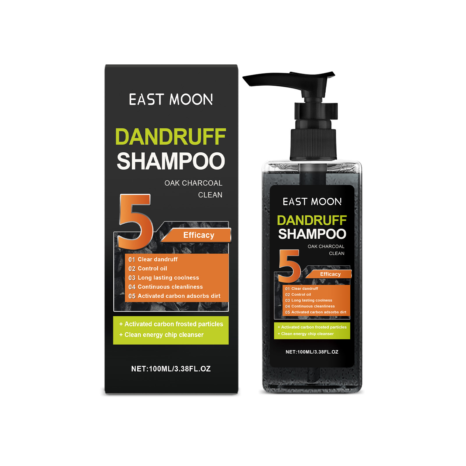 East Moon Men’s Anti-Dandruff Shampoo – Oak Charcoal Deep Cleansing & Oil Control-EasyMall