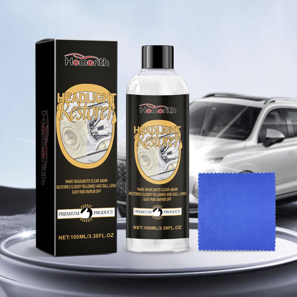 Homonth Car Headlight Restoration & Polishing Kit – Renovation, Coating & Brightening Care