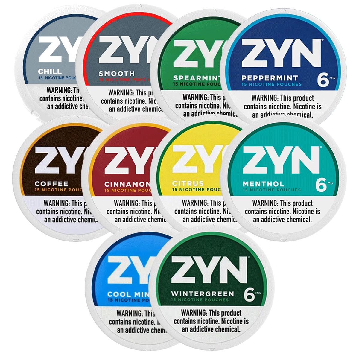 10 Flavors ZYN 3mg, 6mg Pouches-SWEZYN