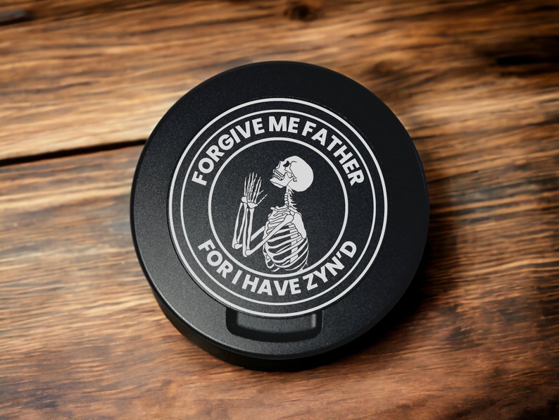 Forgive Me Father Metal Snus Can, Custom Snus Container, Tobacco Container, Dip, Gift for Lip Pillows-SnusWeb