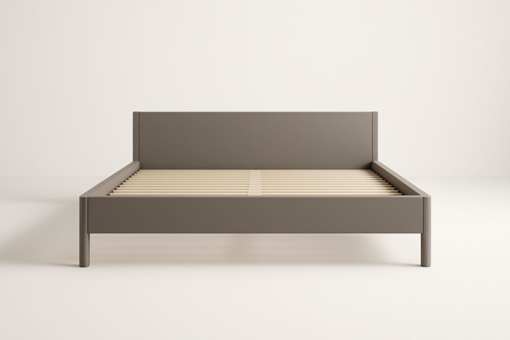 Letto matrimoniale in legno marrone 200x160 cm