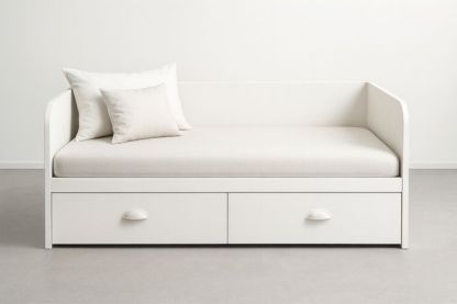 Letto da Giorno con Cassetti in MDF Bianco 200x90 cm(Lu×L)