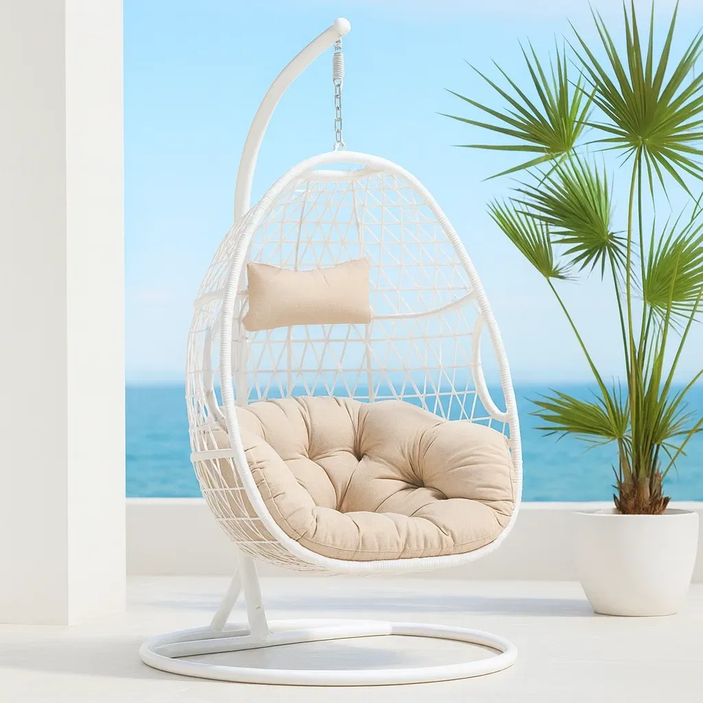 Meuble et structure d'extérieur,Fauteuil suspendu en forme d'œuf - FURNIARENA