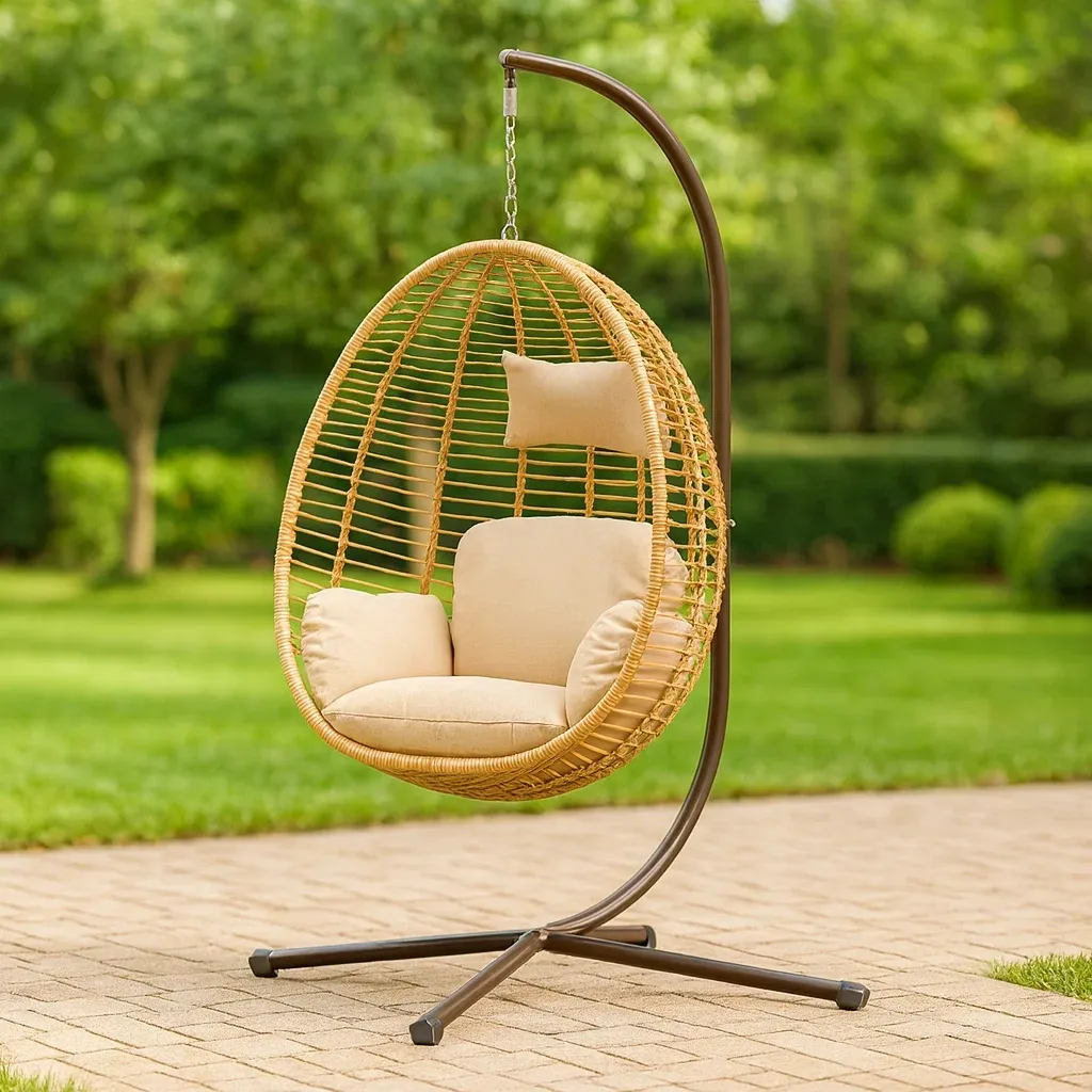 Meuble et structure d'extérieur,Fauteuil suspendu en forme d'œuf - FURNIARENA