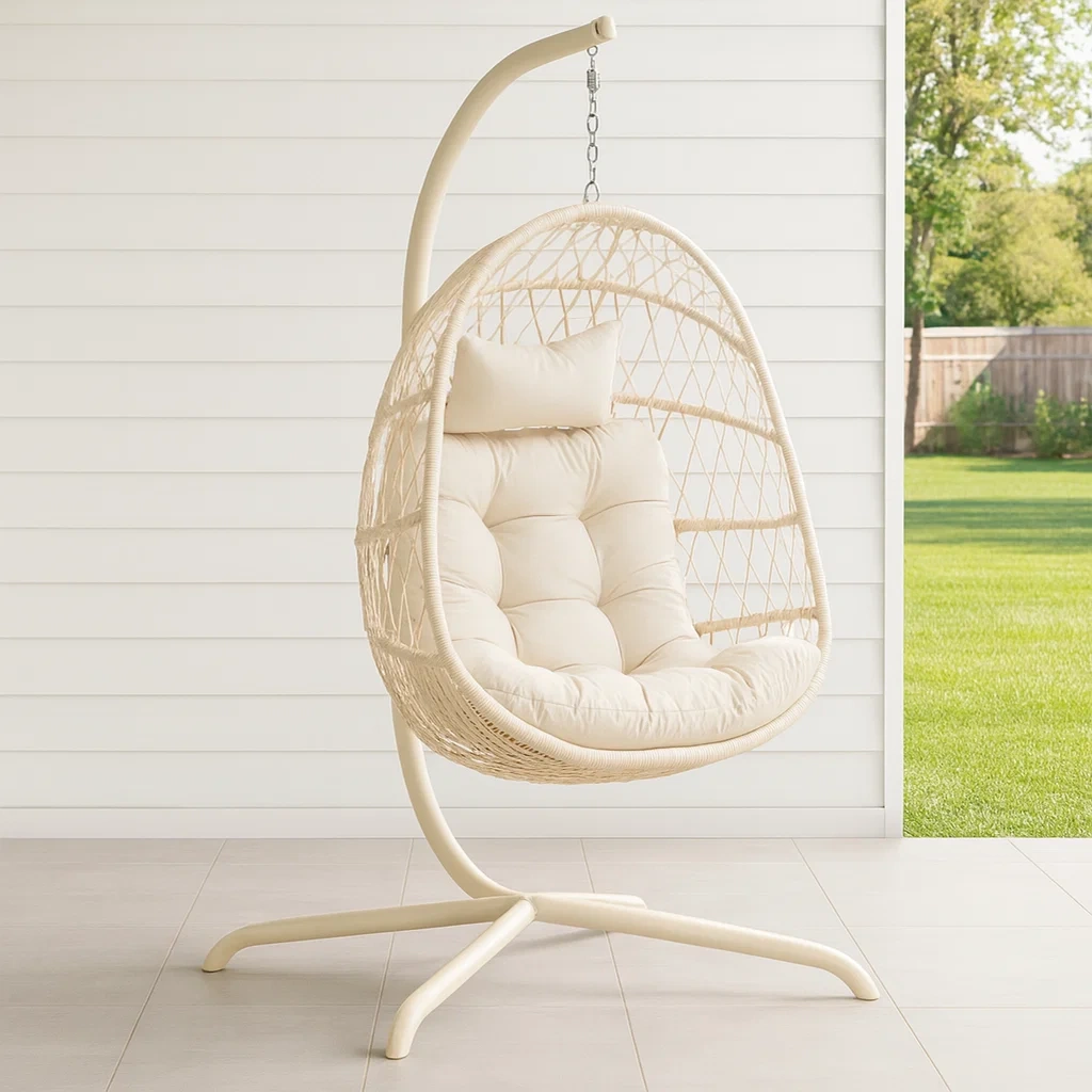 Meuble et structure d'extérieur,Fauteuil suspendu en forme d'œuf - FURNIARENA