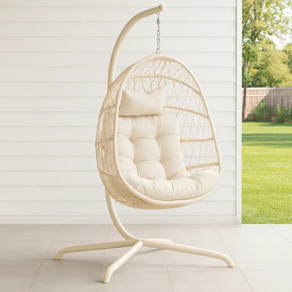 Meuble et structure d'extérieur,Fauteuil suspendu en forme d'œuf - FURNIARENA