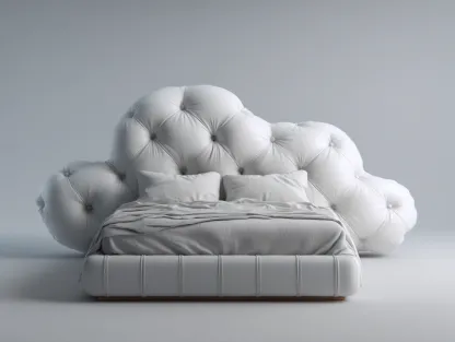 Cama doble tapizada 200 x160 x120cm - blanco - para dormitorio - cabecero acolchado diseño nube-Denuphome